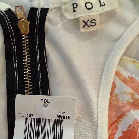 🆕POL Sleeveless Tank Top with Zipper Detail White  Size XS - Picture 8 of 10